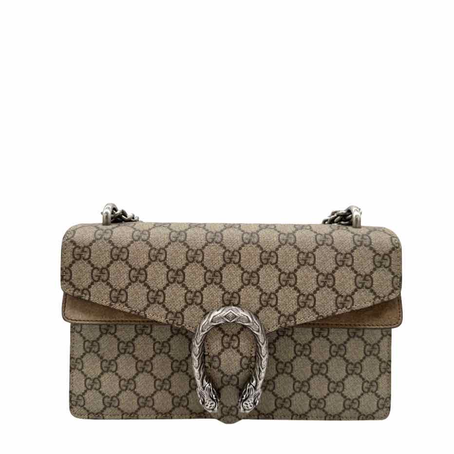 GUCCI GG Supreme Canvas Medium Dionysus Shoulder Bag Beige (Pre-Owned)