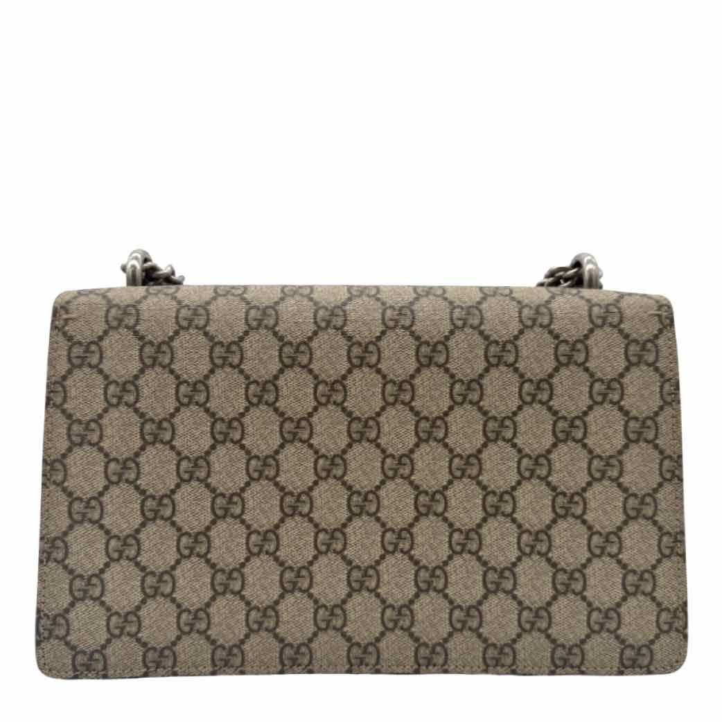 GUCCI GG Supreme Medium Dionysus Shoulder Bag Beige