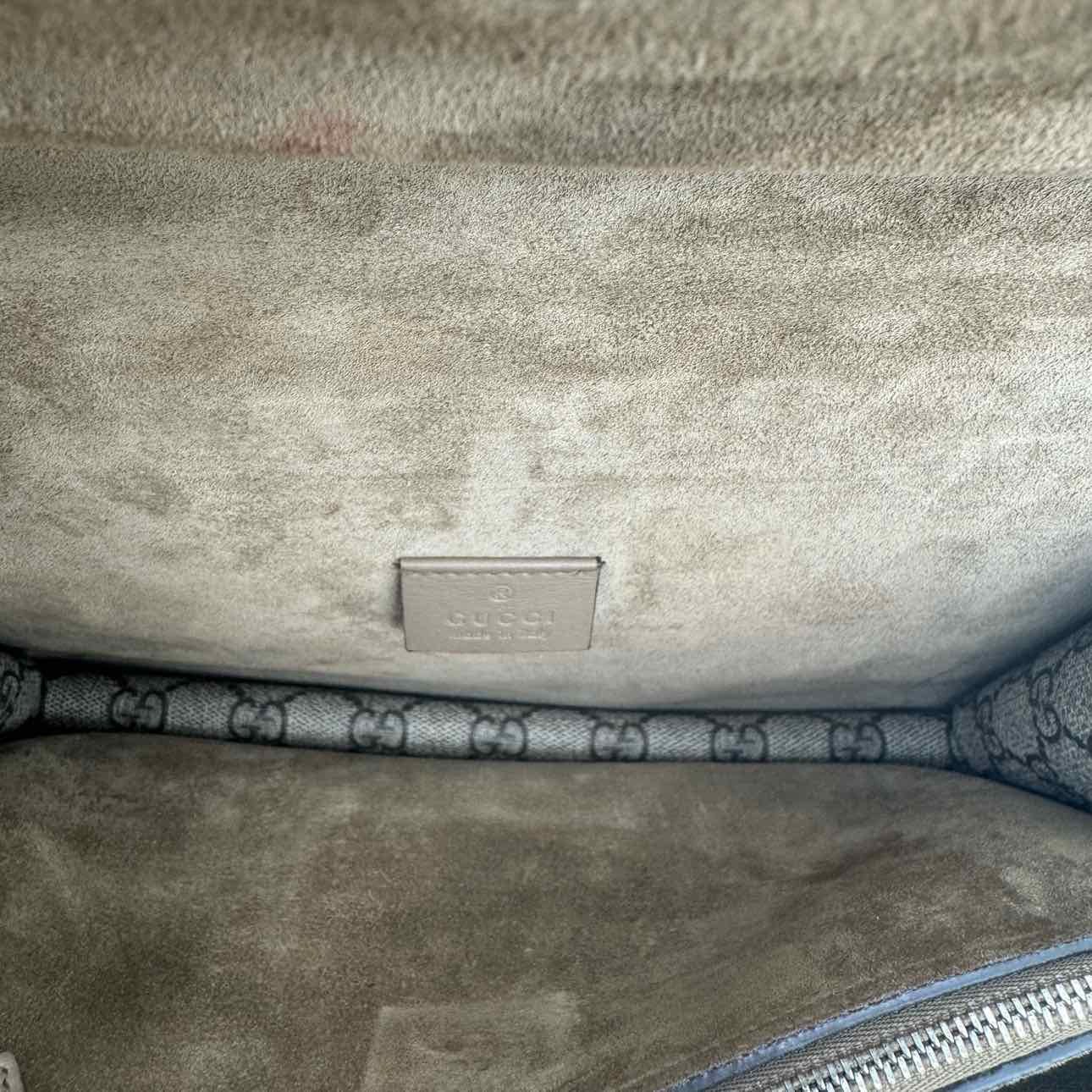 GUCCI GG Supreme Medium Dionysus Shoulder Bag Beige