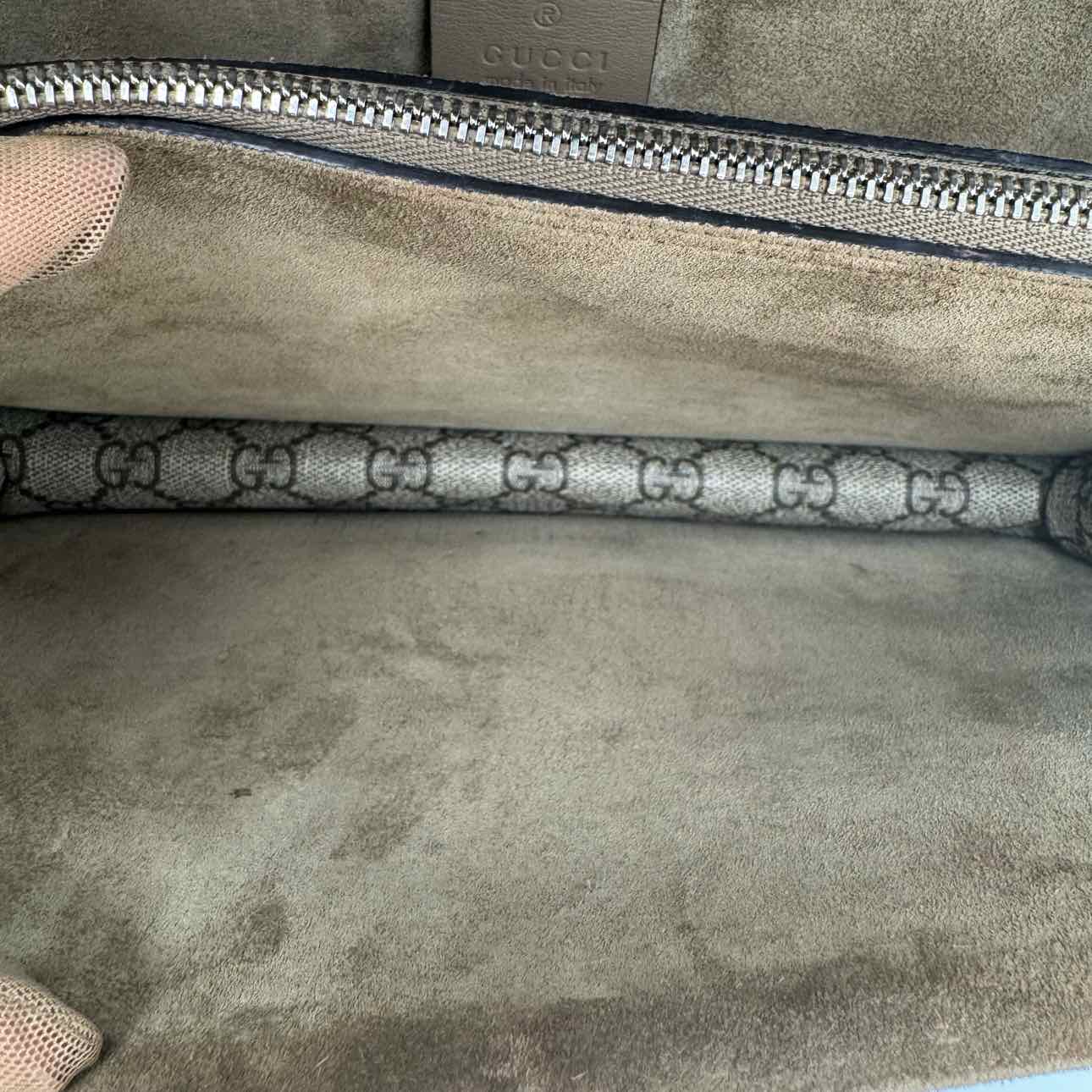 GUCCI GG Supreme Medium Dionysus Shoulder Bag Beige