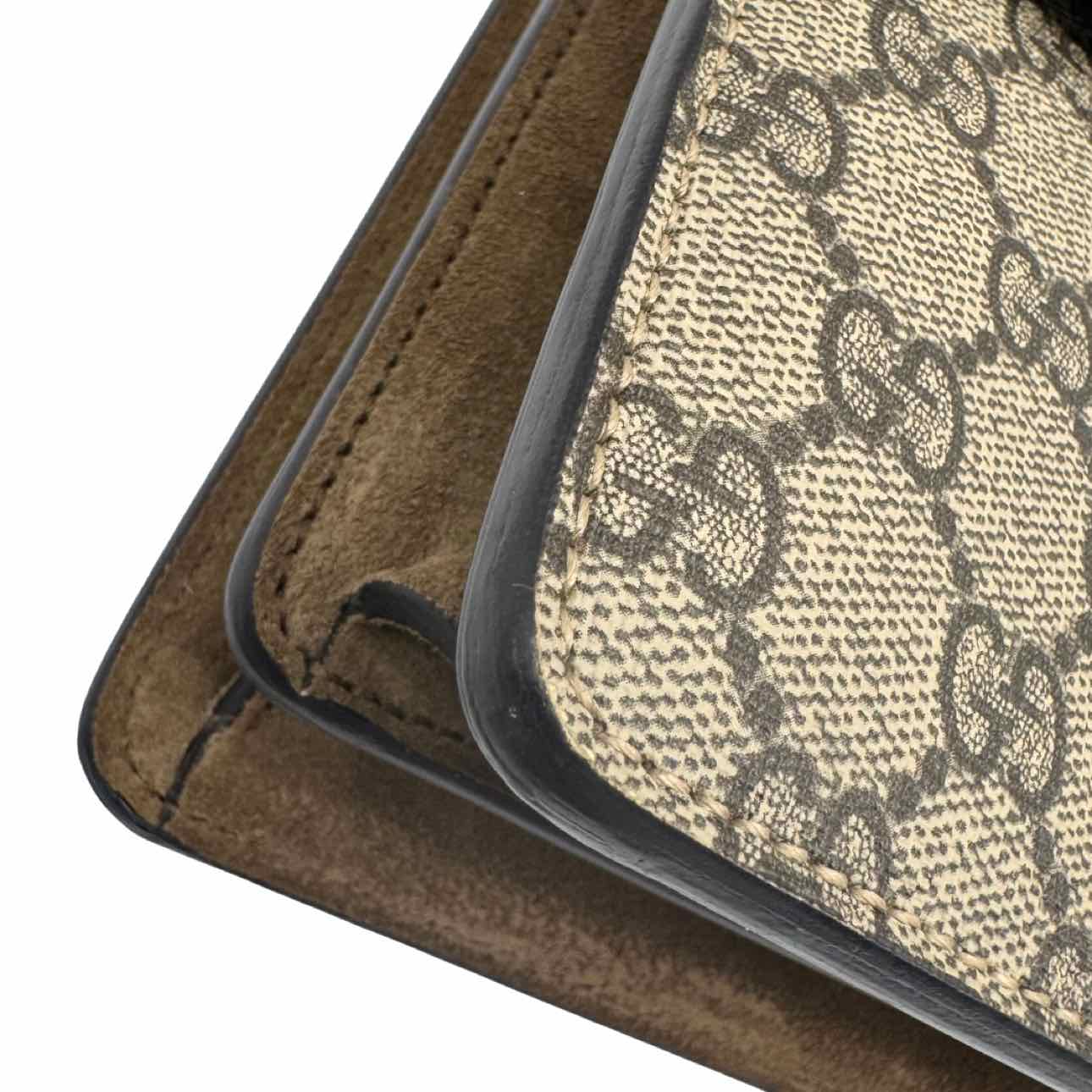 GUCCI GG Supreme Medium Dionysus Shoulder Bag Beige