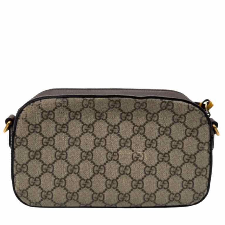 GUCCI GG Supreme Monogram Web Neo Vintage Messenger Bag Brown