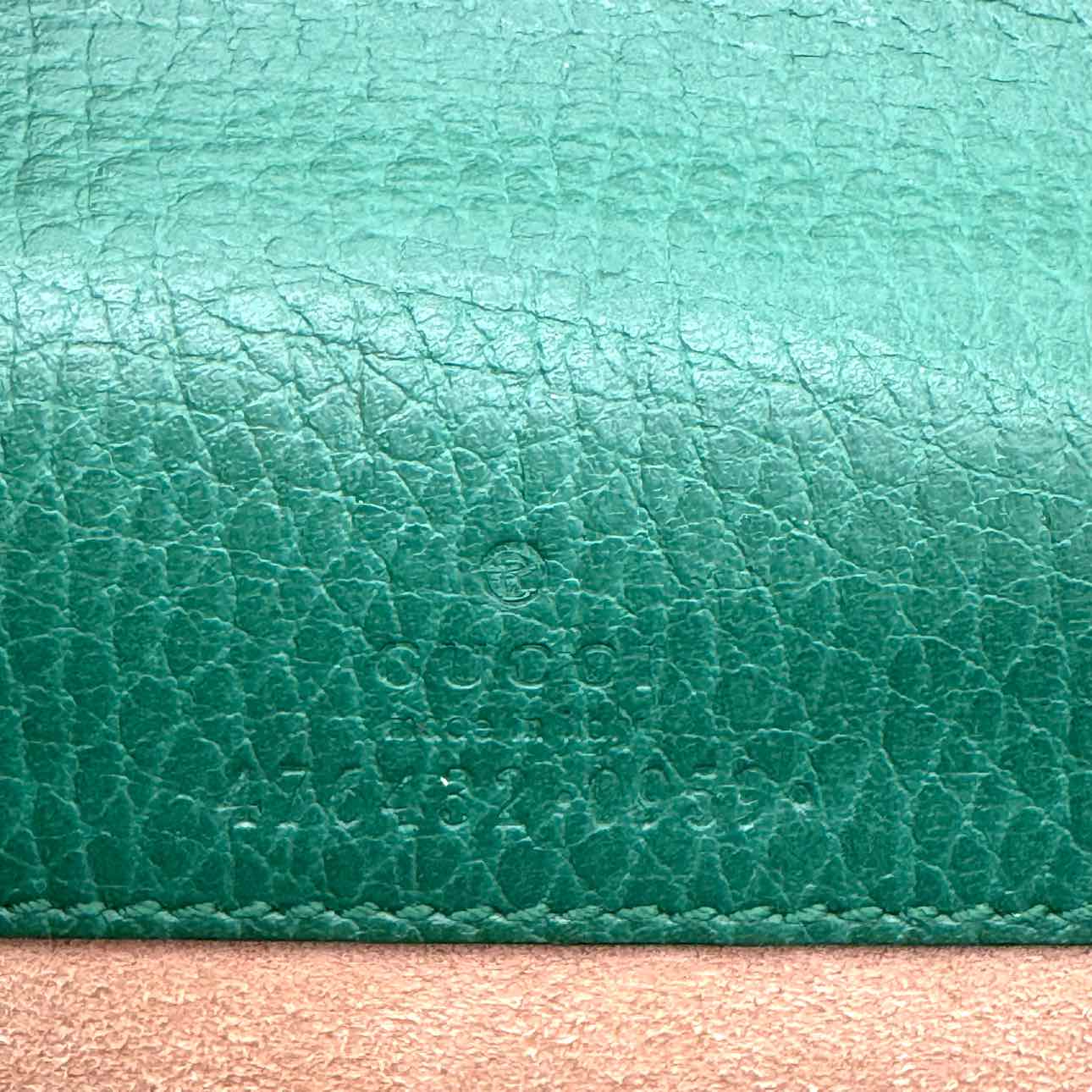 GUCCI Leather Mini Dionysus Chain Crossbody Green