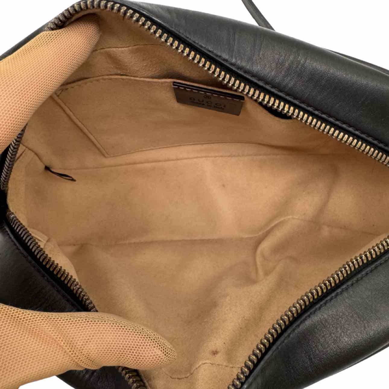GUCCI Matelasse Chevron Marmont Small Crossbody Black