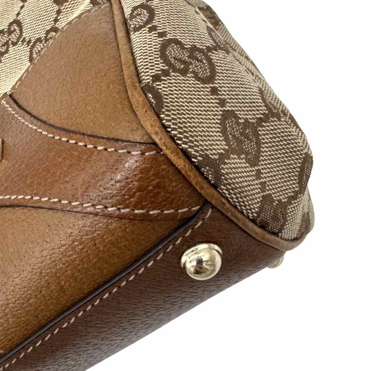 GUCCI Monogram Canvas Jackie Bardot Shoulder Bag