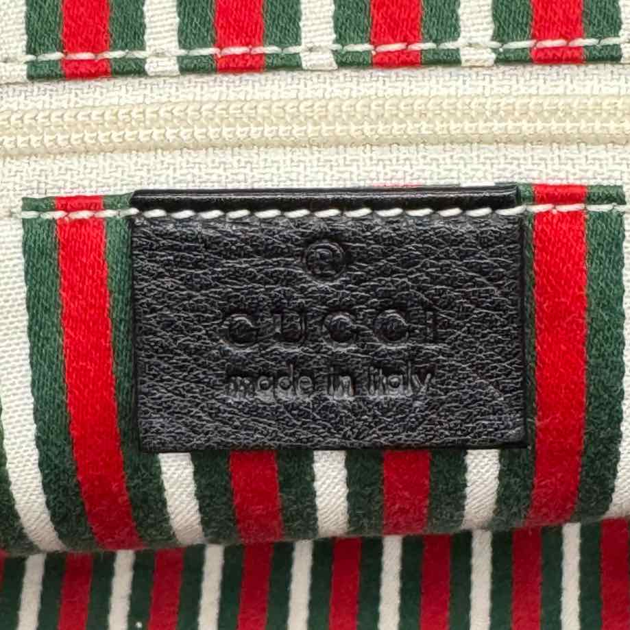 GUCCI Monogram Medium New Britt Black Shoulder Bag