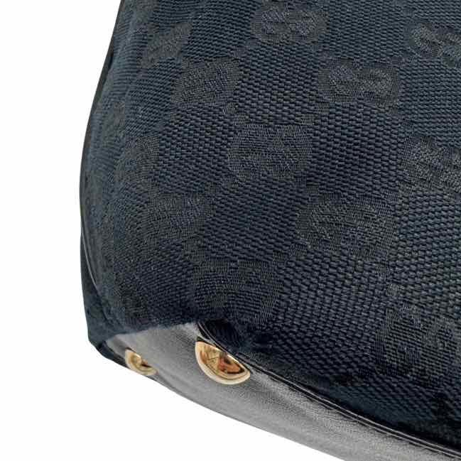 GUCCI Monogram Medium New Britt Black Shoulder Bag