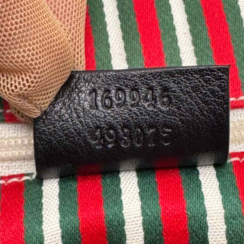 GUCCI Monogram Medium New Britt Black Shoulder Bag