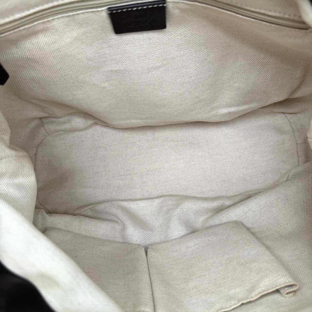 GUCCI Monogram Medium Sukey Tote Brown