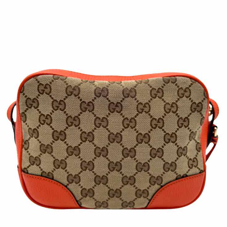 GUCCI Monogram Mini Bree Orange Messenger Bag