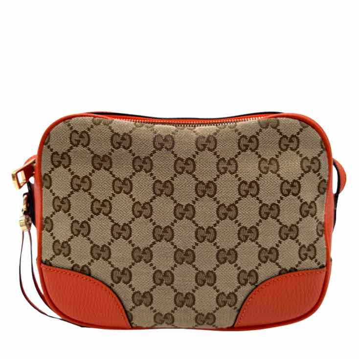GUCCI Monogram Mini Bree Orange Messenger Bag