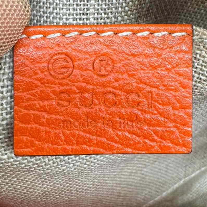 GUCCI Monogram Mini Bree Orange Messenger Bag
