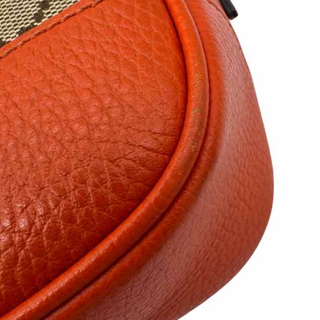 GUCCI Monogram Mini Bree Orange Messenger Bag