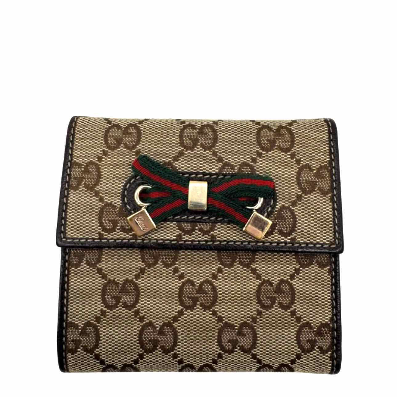GUCCI Monogram Princy Compact French Flap Wallet