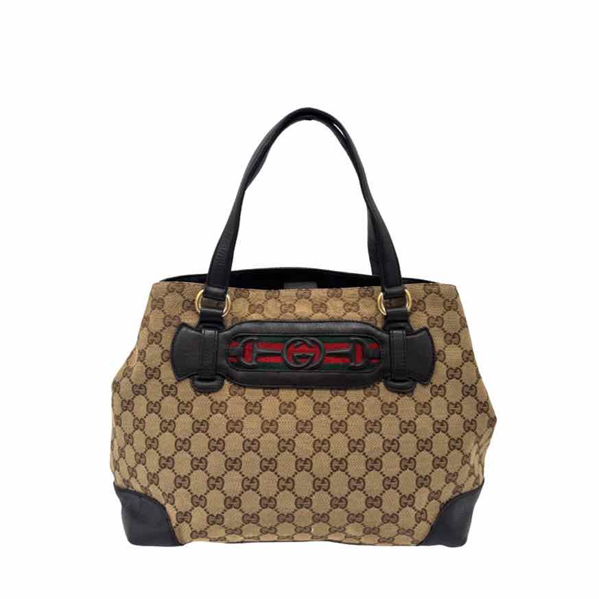 GUCCI Monogram Web Medium Dressage Tote (Pre-Owned)