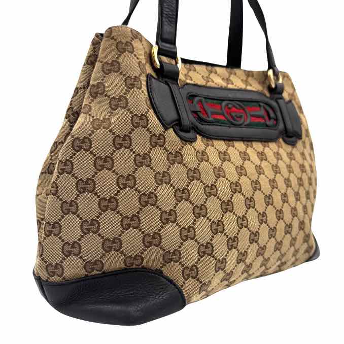 GUCCI Monogram Web Medium Dressage Tote (Pre-Owned)
