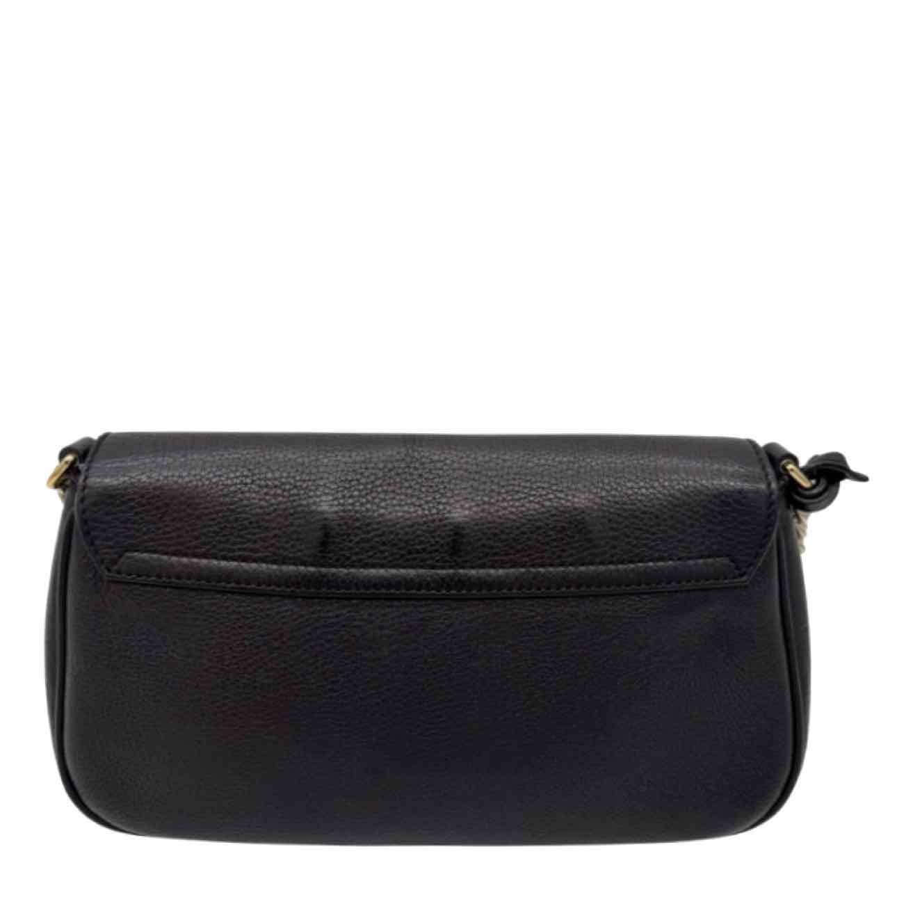 GUCCI Pebbled Calfskin Medium Soho Flap Crossbody Black