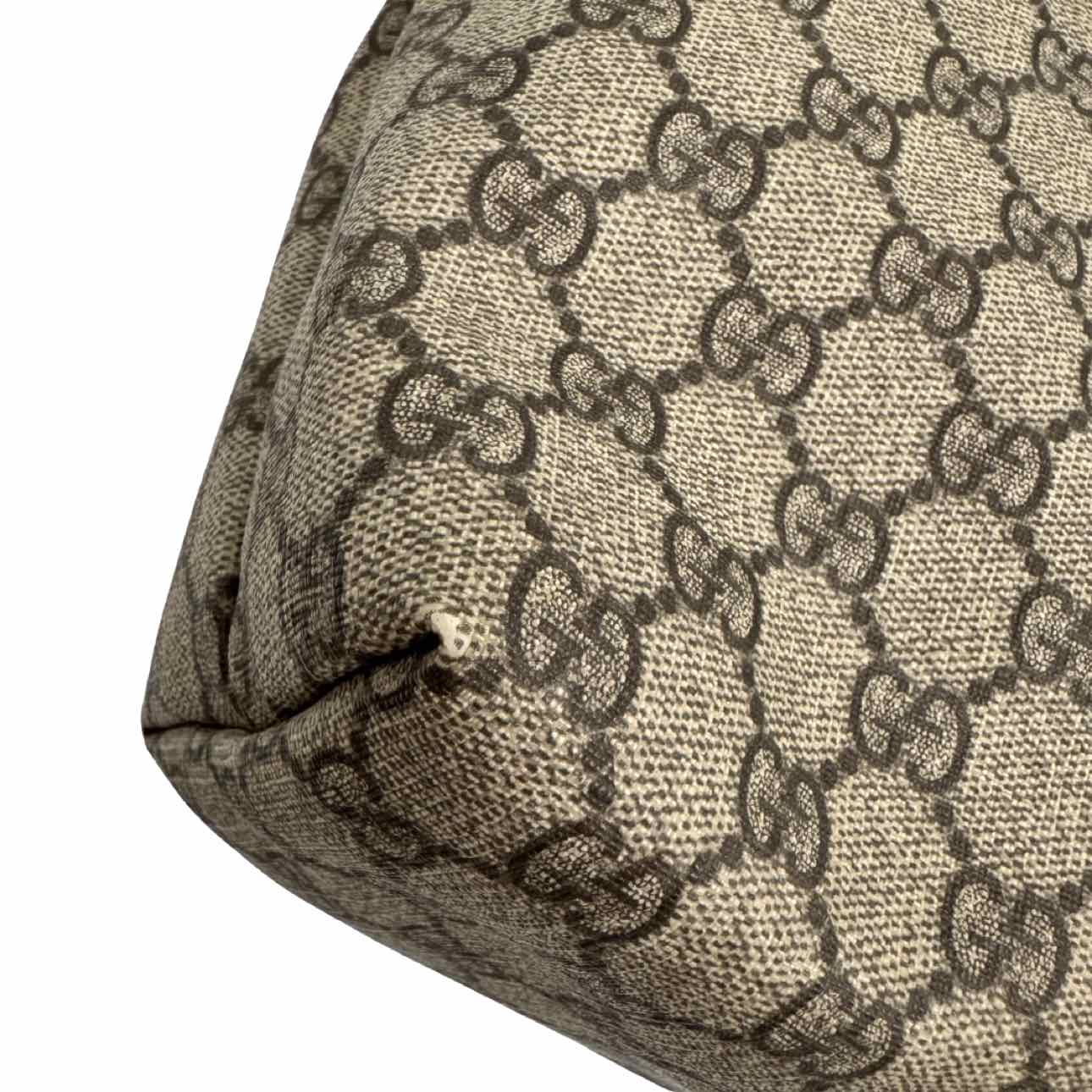 GUCCI Plus Monogram Medium Signature Web Loop Tote Brown
