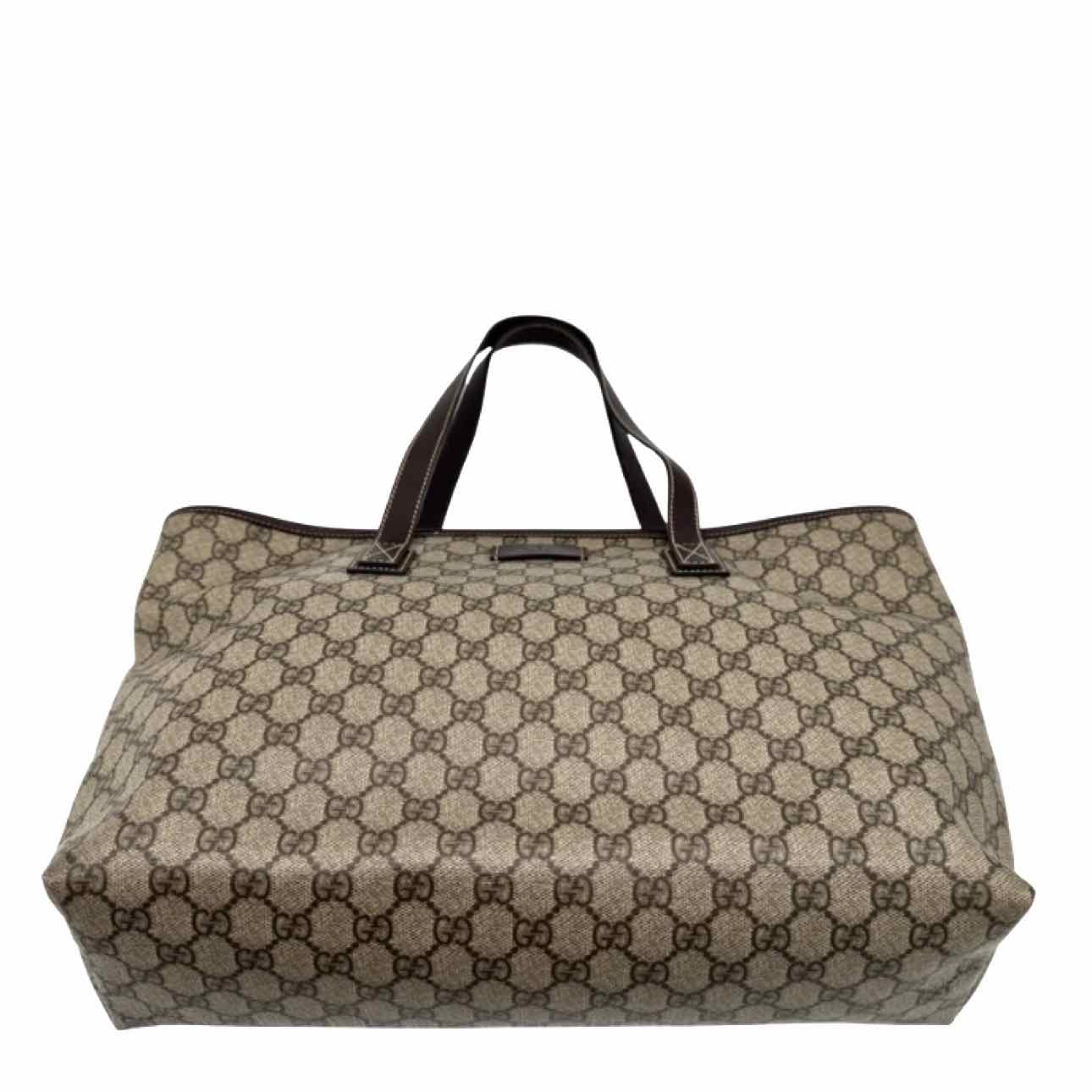 GUCCI Supreme Canvas Joy Tote Shopping Bag Brown