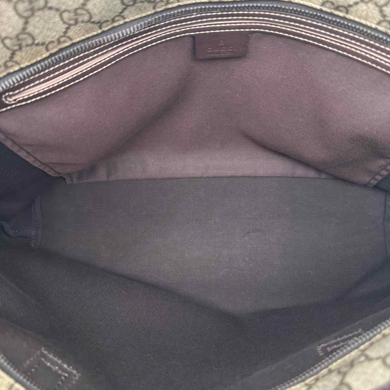 GUCCI Supreme Canvas Joy Tote Shopping Bag Brown