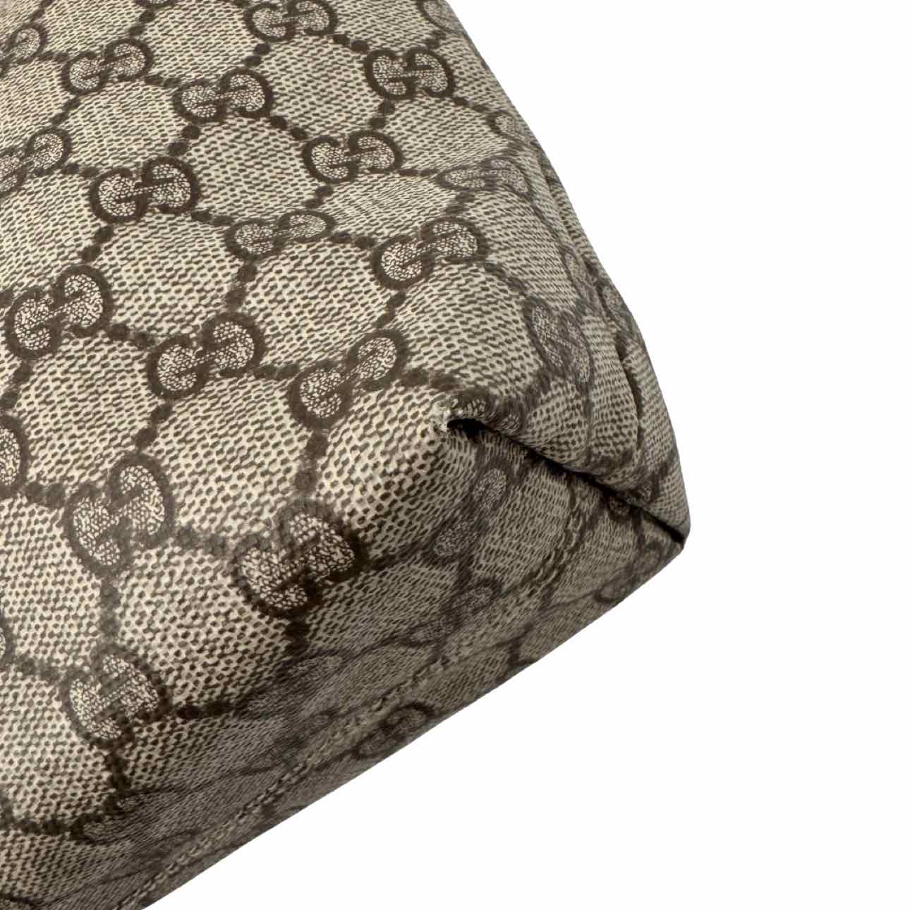 GUCCI Supreme Canvas Small Joy Tote Brown