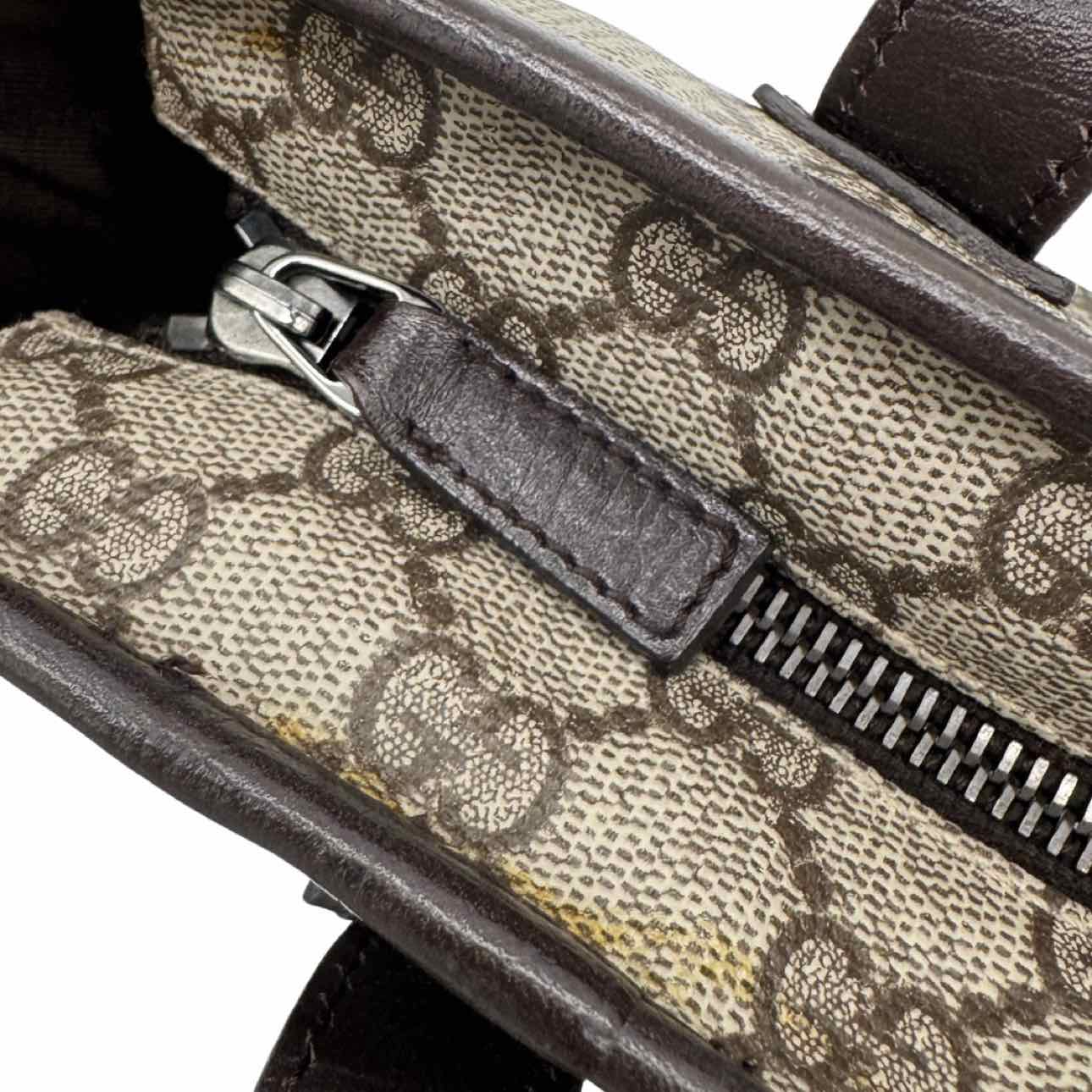 GUCCI Supreme Canvas Small Joy Tote Brown
