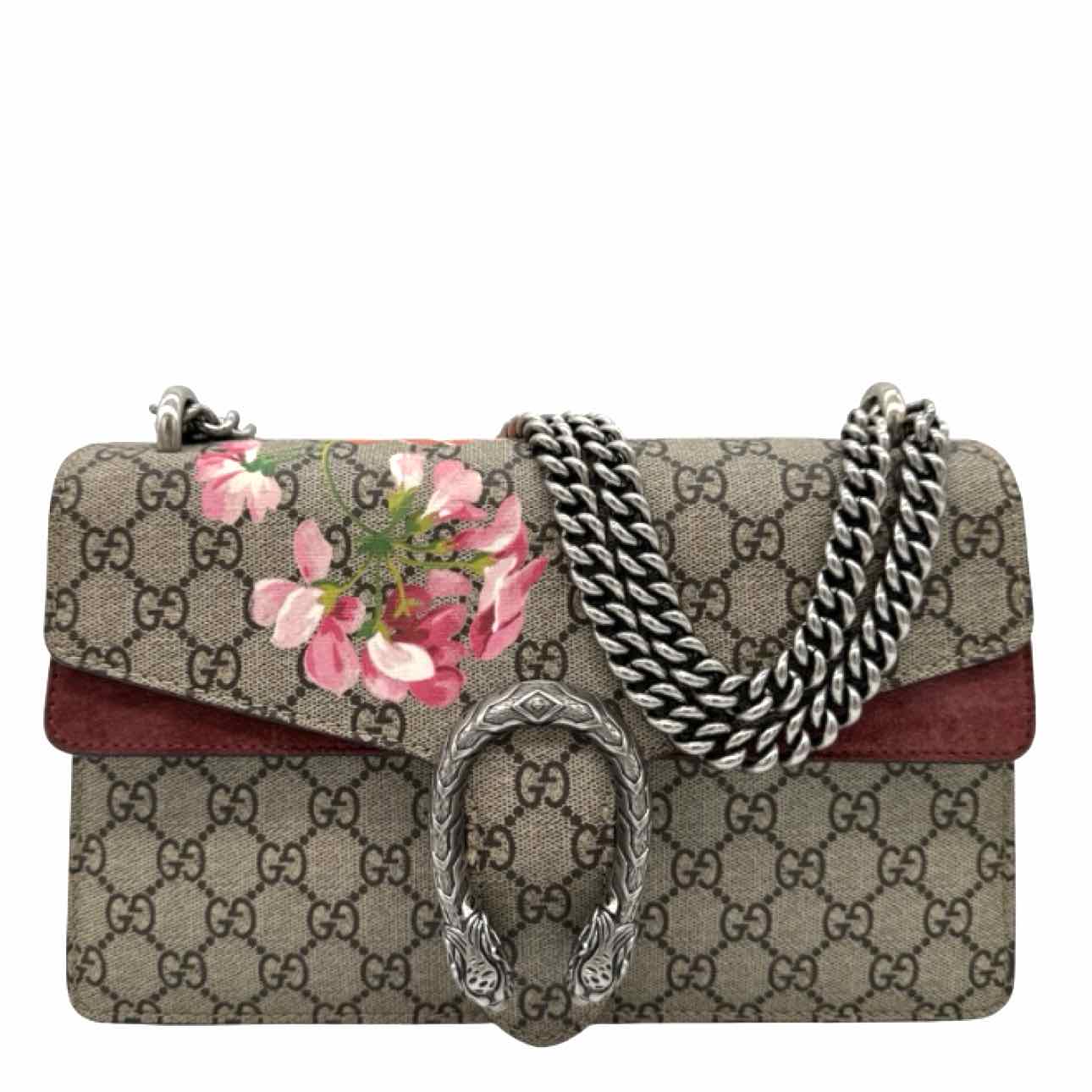 GUCCI Supreme Monogram Blooms Dionysus Shoulder Bag