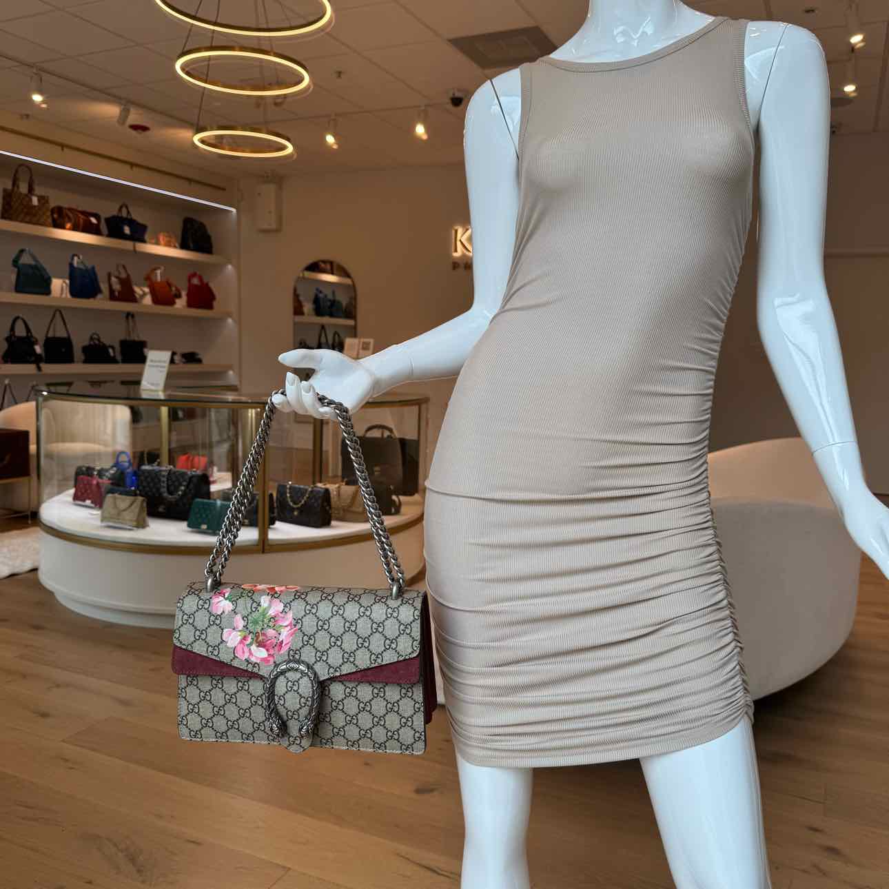 GUCCI Supreme Monogram Blooms Dionysus Shoulder Bag