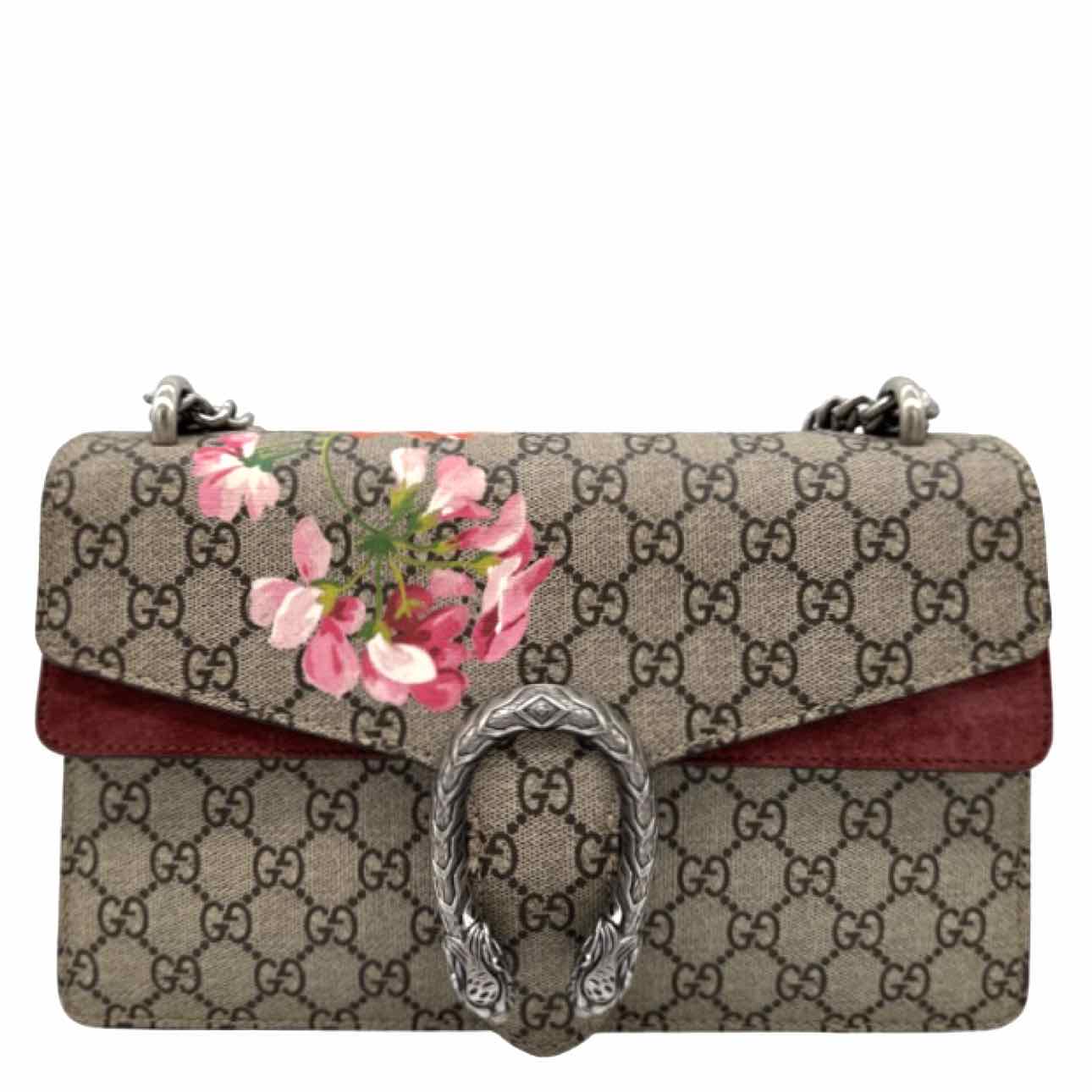 GUCCI Supreme Monogram Blooms Dionysus Shoulder Bag