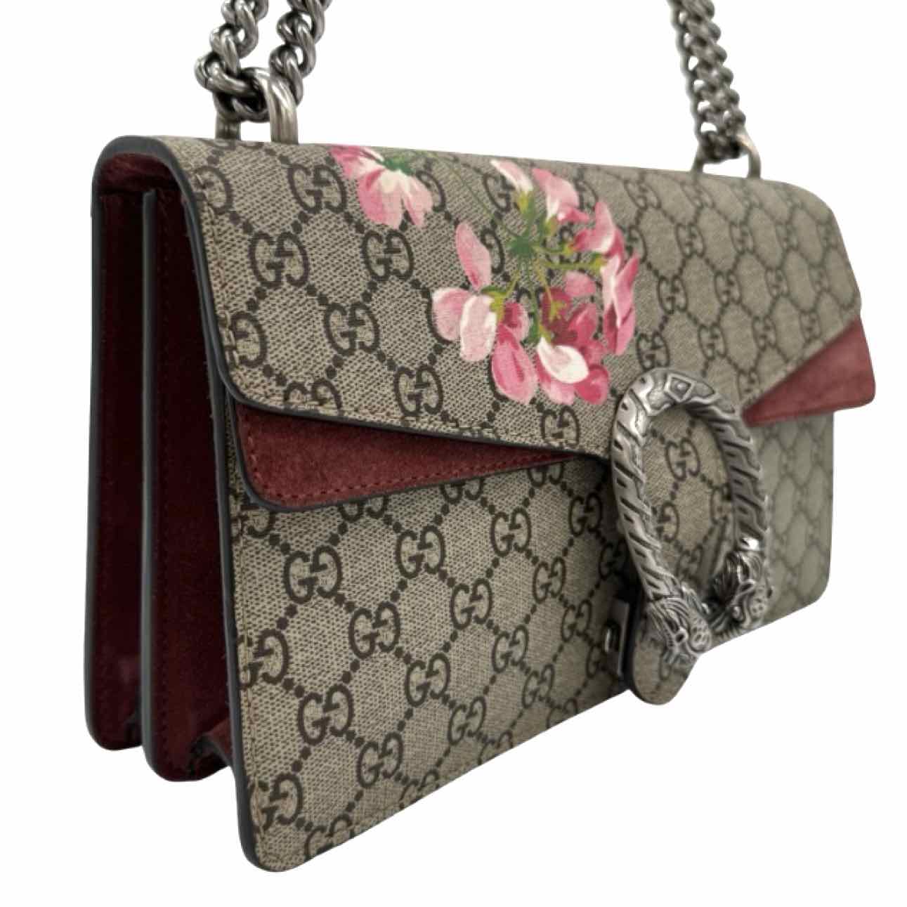GUCCI Supreme Monogram Blooms Dionysus Shoulder Bag