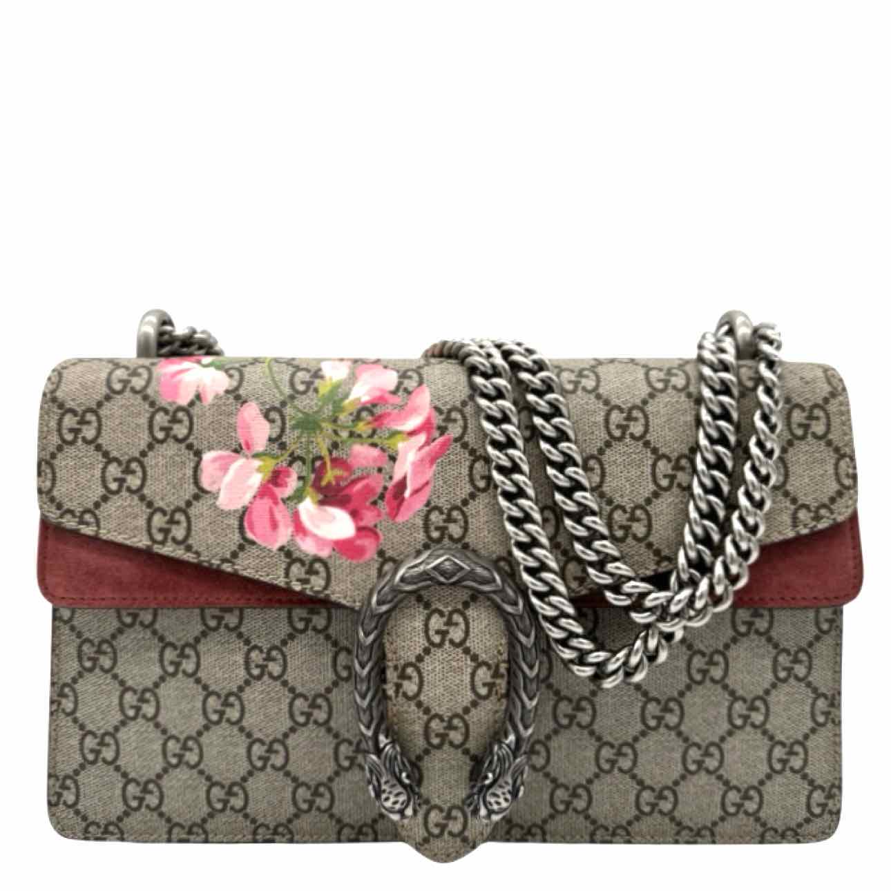 GUCCI Supreme Monogram Blooms Medium Dionysus Shoulder Bag