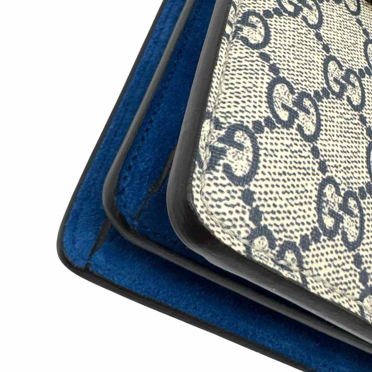 GUCCI Supreme Monogram Blooms Medium Dionysus Shoulder Bag Blue