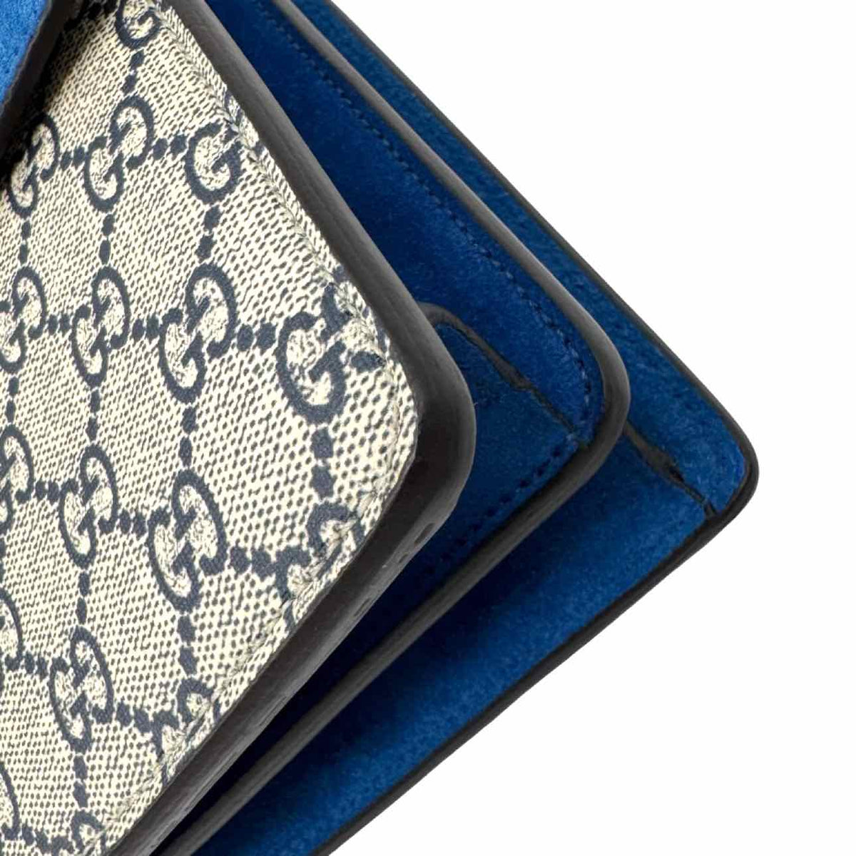 GUCCI Supreme Monogram Blooms Medium Dionysus Shoulder Bag Blue