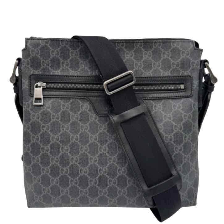 GUCCI Supreme Monogram Crossbody Messenger Back Grey