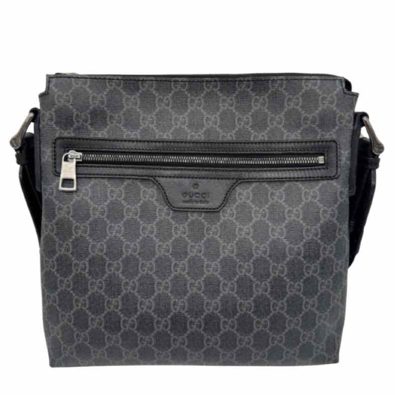 GUCCI Supreme Monogram Crossbody Messenger Back Grey