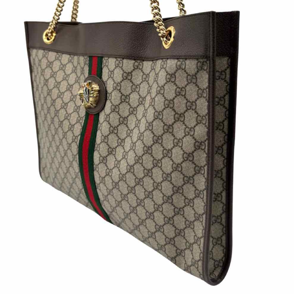 GUCCI Supreme Monogram Large Rajah Chain Tote
