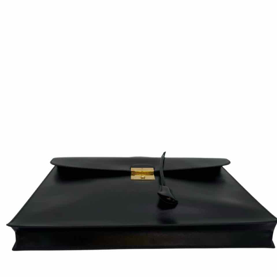 HERMES Box Calf Quirus Briefcase Black Gold HW (Pre-Owned)