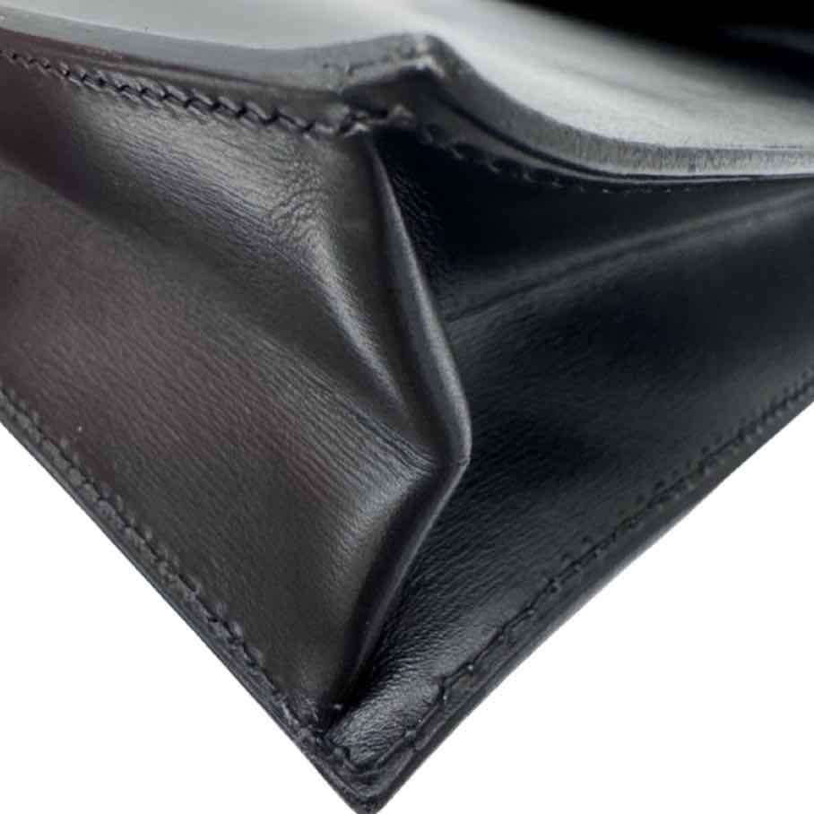 HERMES Box Calf Quirus Briefcase Black Gold HW (Pre-Owned)