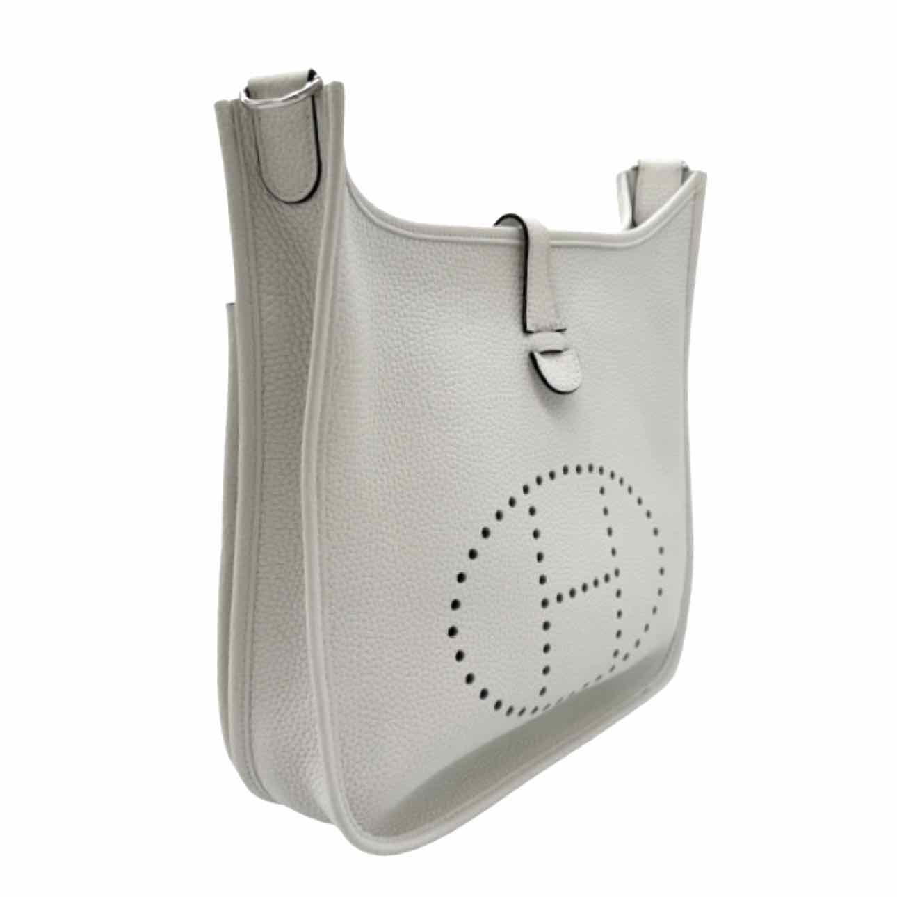 HERMES Clemence Evelyne III 29 Crossbody White