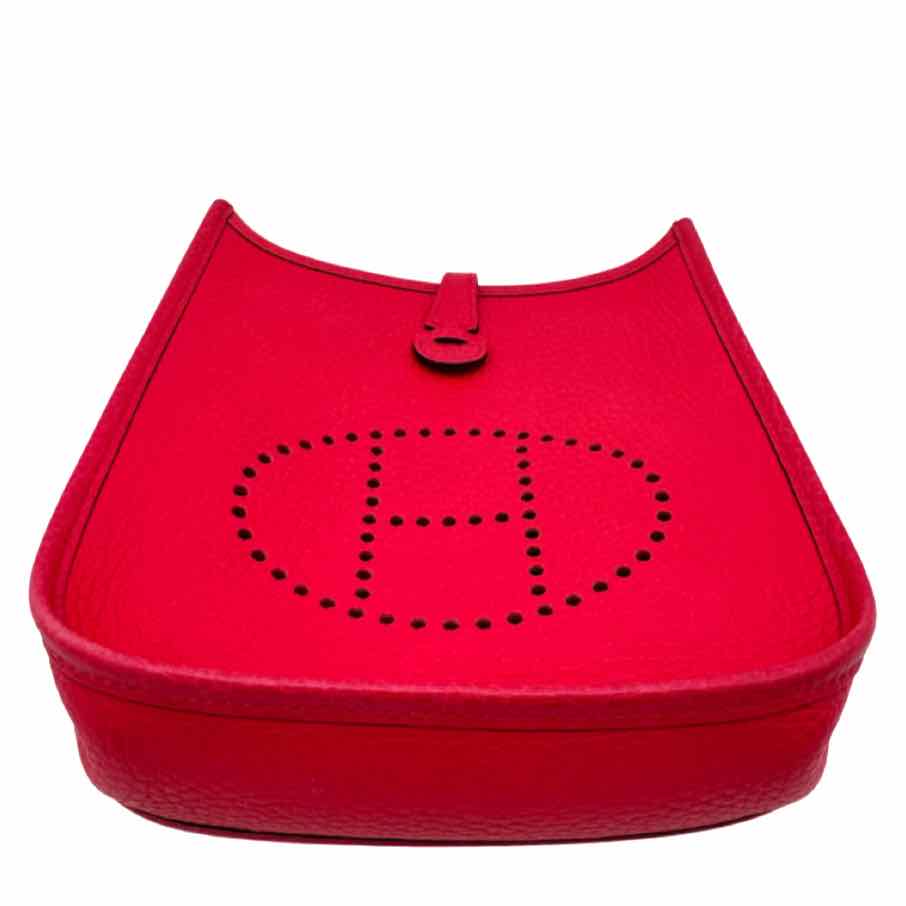 HERMES Clemence Leather Evelyne TPM Rose Extreme