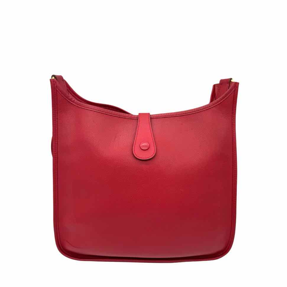 HERMES Epsom Evelyne I GM Rouge Vif Crossbody (Pre-Owned)