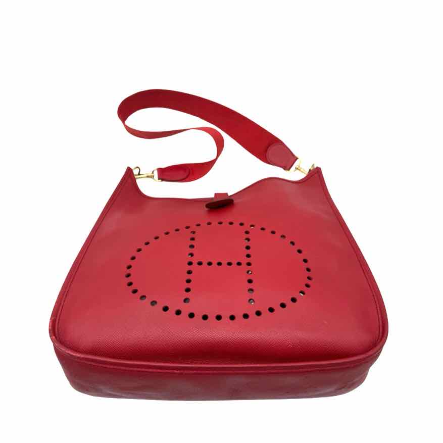 HERMES Epsom Evelyne I GM Rouge Vif Crossbody (Pre-Owned)