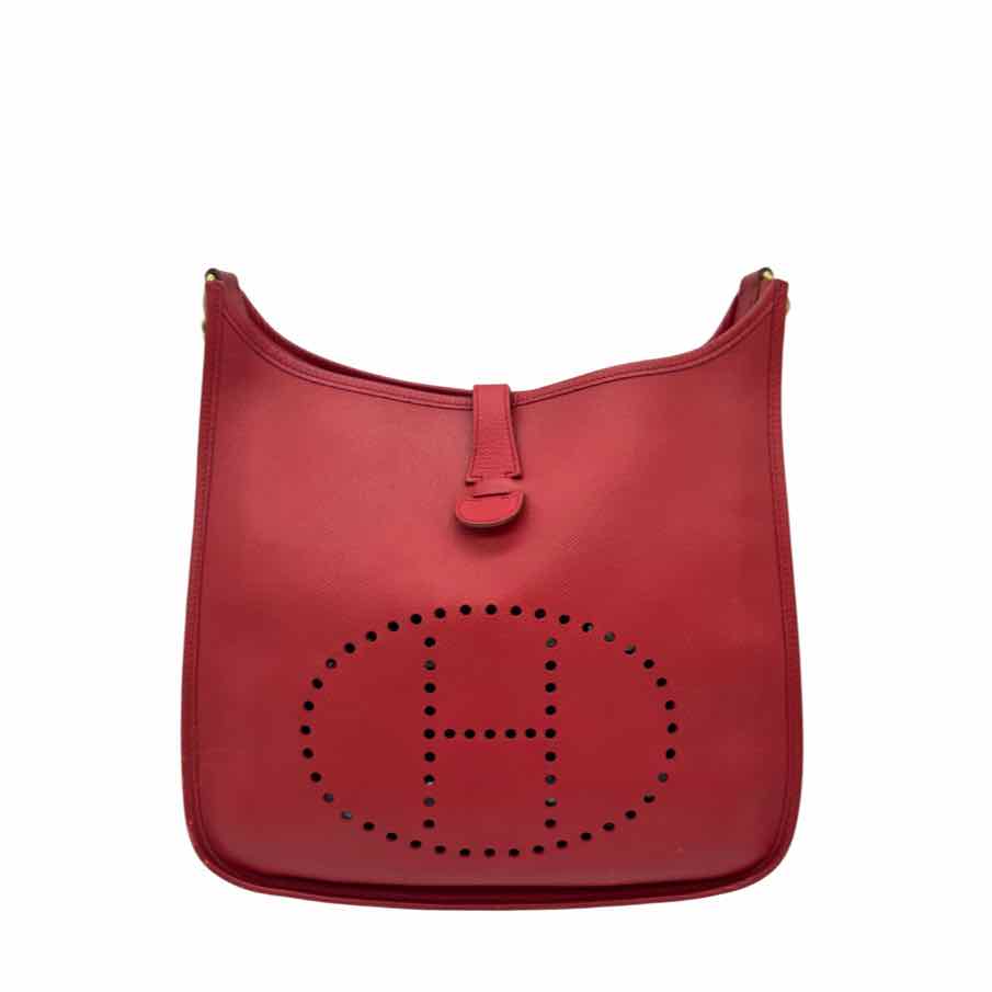 HERMES Epsom Evelyne I GM Rouge Vif Crossbody (Pre-Owned)