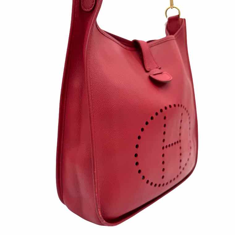 HERMES Epsom Evelyne I GM Rouge Vif Crossbody (Pre-Owned)