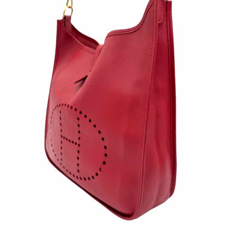 HERMES Epsom Evelyne I GM Rouge Vif Crossbody (Pre-Owned)