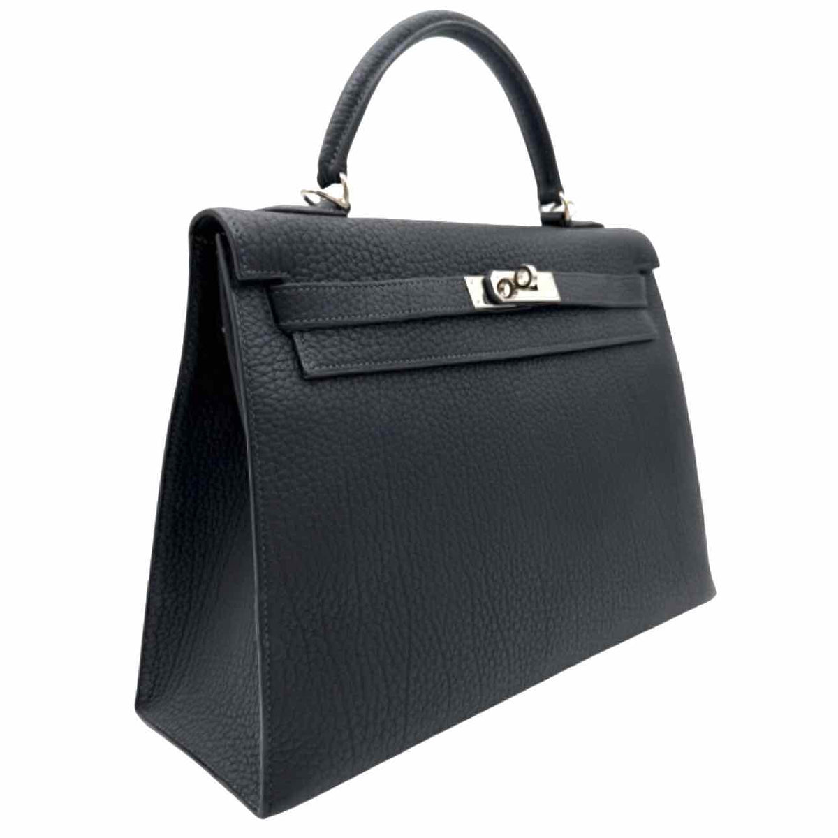 HERMES Fjord Calfskin Kelly 32 Navy Noir