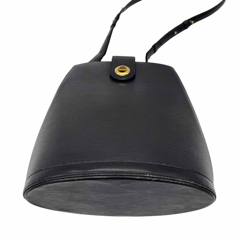 LOUIS VUITTON Black Epi Leather Cluny Castillan Black Shoulder Bag (Pre-Owned)