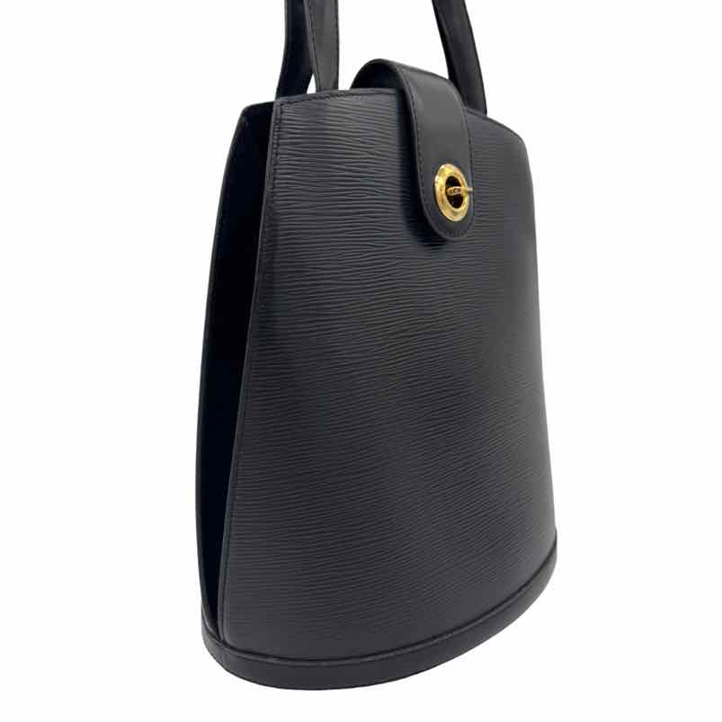 LOUIS VUITTON Black Epi Leather Cluny Castillan Black Shoulder Bag (Pre-Owned)