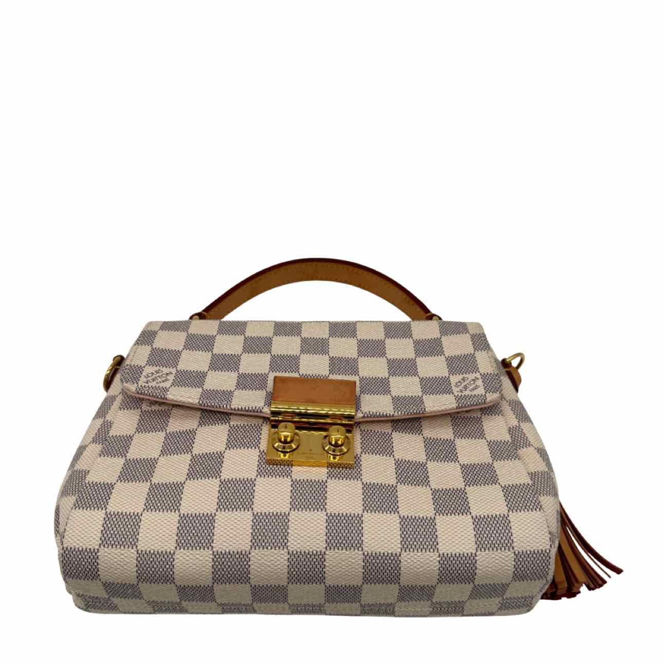 LOUIS VUITTON Damier Azur Croisette White Crossbody