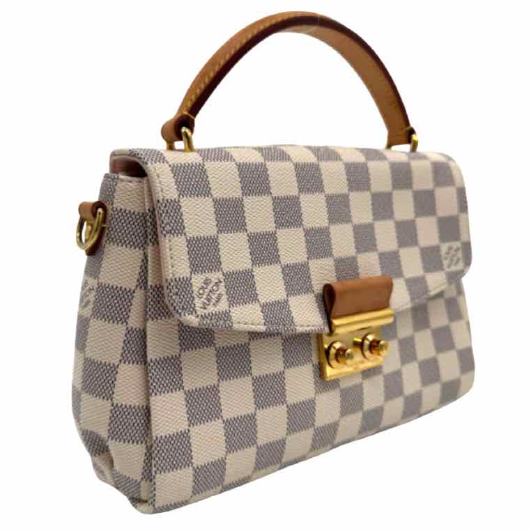 LOUIS VUITTON Damier Azur Croisette White Crossbody